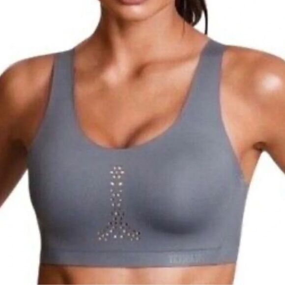 Victoria's Secret Other - Victoria’s Secret Angel Max Wireless Sports Bra Gray Racerback 32C